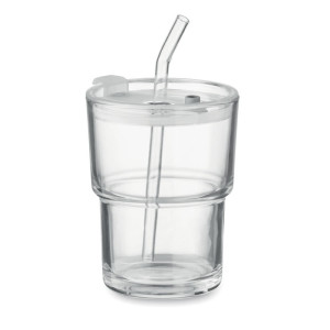 Skleněný pohárek s víčkem SIP - Reklamnepredmety