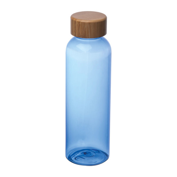 Láhev z PET s bambusovým víkem, 500 ml