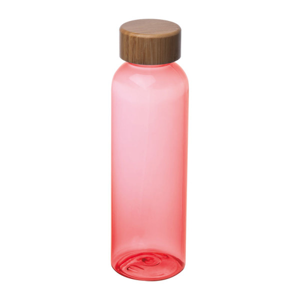 Láhev z PET s bambusovým víkem, 500 ml