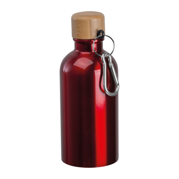 Nerezová láhev s karabinou, 400 ml