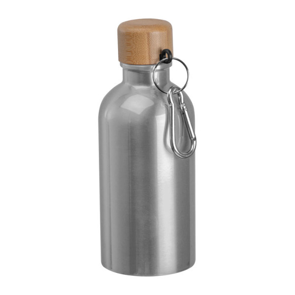 Nerezová láhev s karabinou, 400 ml