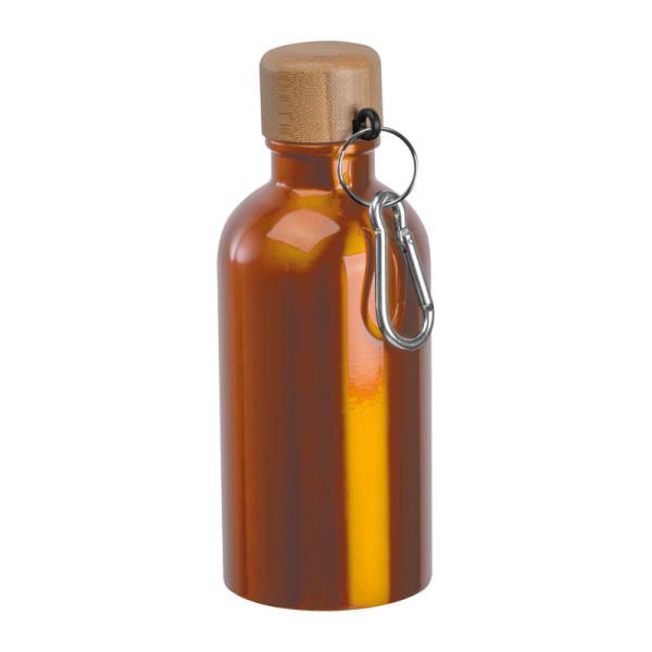 Nerezová láhev s karabinou, 400 ml
