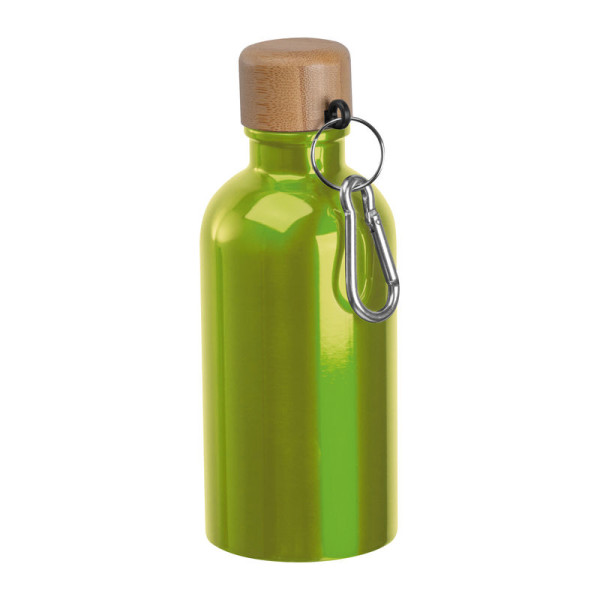 Nerezová láhev s karabinou, 400 ml