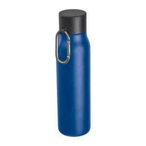 Dvoustěnná láhev s karabinou, 600 ml - Reklamnepredmety