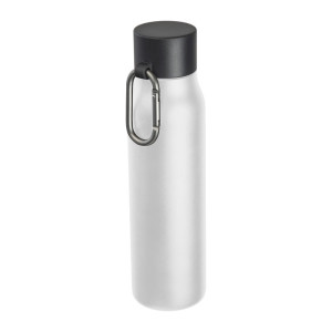 Dvoustěnná láhev s karabinou, 600 ml - Reklamnepredmety