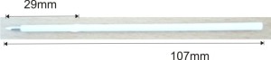 náplň X20, 107mm bílá - 0,7mm - Reklamnepredmety
