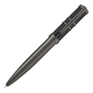 Ballpoint pen Frame Grid Black & Gun - Reklamnepredmety
