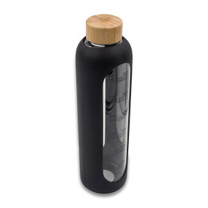 RICHMOND lahev z borosilikátového skla 1100 ml, černá - Reklamnepredmety