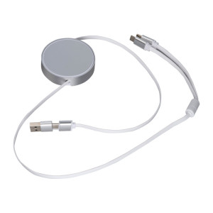 Nabíjecí kabel z recyklovaného hliníku Ostend - Reklamnepredmety