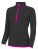 JC036 Girlie Cool 1/2 Zip Sweat - JC036_Jet-Black_Electric-Pink - variant Ls 1000078593