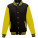 JH043 Varsity Jacket - JH043-Jet-Black-Sun-Yellow - variant Ls 1000081256