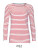 L01403 Women´s Long Sleeve Striped T-Shirt Marine - L01403_White_Red - variant Ls 1000112866