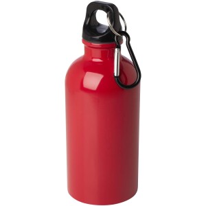 400 ml láhev na vodu Oregon z nerezové oceli s certifikací RCS a karabinou - Reklamnepredmety