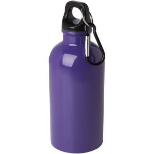 400 ml láhev na vodu Oregon z nerezové oceli s certifikací RCS a karabinou - Reklamnepredmety