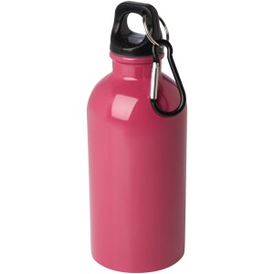 400 ml láhev na vodu Oregon z nerezové oceli s certifikací RCS a karabinou - Reklamnepredmety