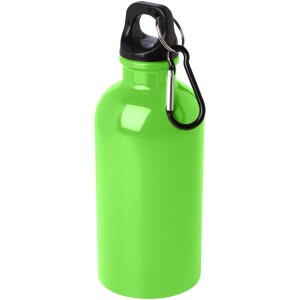 400 ml láhev na vodu Oregon z nerezové oceli s certifikací RCS a karabinou - Reklamnepredmety