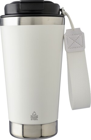 Dvoustěnný hrnek z recyklované nerezové oceli 500 ml Kayla - Reklamnepredmety