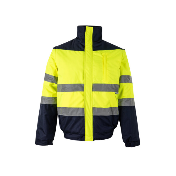 VL JUPITER. Dvoubarevná vycpaná bunda (180 g/m²) z polyesteru (100 %) s PU zátěrem