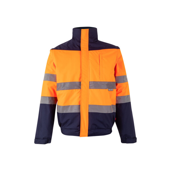 VL JUPITER. Dvoubarevná vycpaná bunda (180 g/m²) z polyesteru (100 %) s PU zátěrem