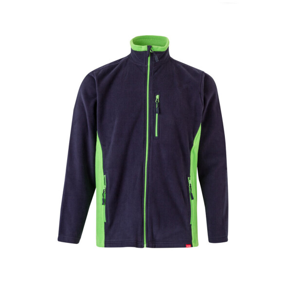 VL GERAS. Dvoubarevná fleecová bunda (220 g/m²) z polyesteru (100 %)