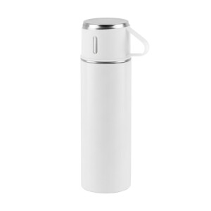 COMANECI. Dvouplášťová láhev z nerezové oceli (90% recyklace) s matným povrchem 490 ml - Reklamnepredmety