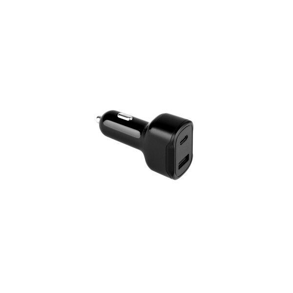DIRAC. Adaptér do zapalovače cigaret s portem USB-A 18W a USB-C 20W ve 100% rABS