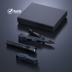 OPTIMA SET II: MULTITOOL, KAPESNÍ NŮŽ A STŘEDNÍ SVÍTILNA - Reklamnepredmety