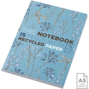 Recyklovaný blok Novella Austen s měkkou vazbou A5 – 100 listů - Reklamnepredmety