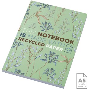 Recyklovaný blok Novella Austen s měkkou vazbou A5 – 100 listů - Reklamnepredmety
