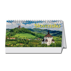 Stolní kalendář Slovensko řádkové 2026 - Reklamnepredmety