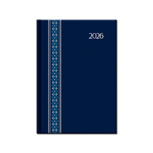 Denní diář A5 FOLK EXTRA modrý 2026 - Reklamnepredmety