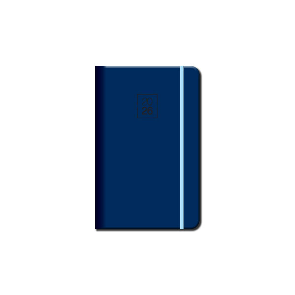 Mini diář A6 FLORENCE navy s gumkou 2026