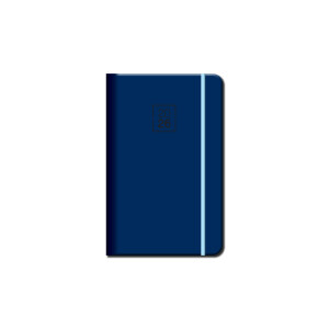 Mini diář A6 FLORENCE navy s gumkou 2026 - Reklamnepredmety