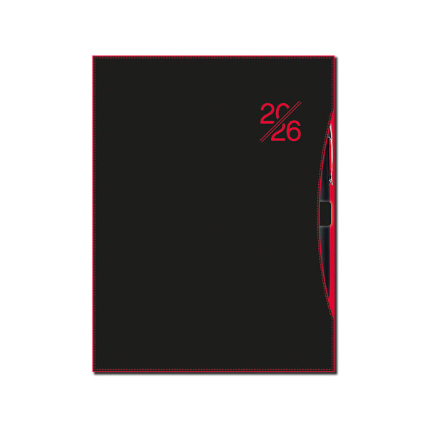 Denní diář A5 SMART red 2026