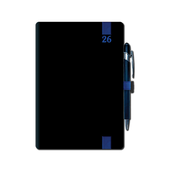 Týdenní diář A5 ELASTIC blue 2026