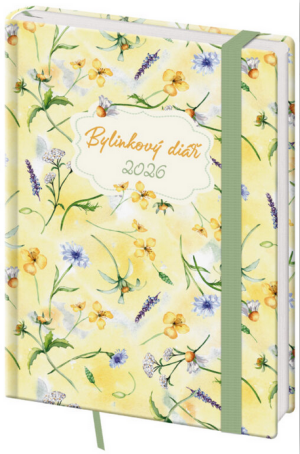 Týdenní diář B6 Bylinkový Meadow s gumičkou - Reklamnepredmety