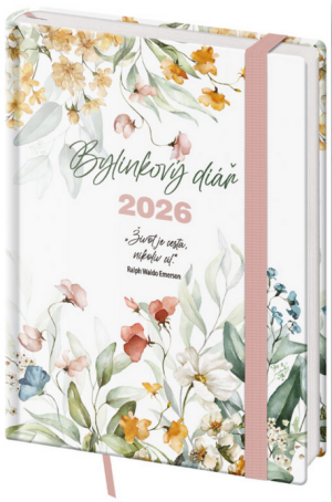 Týdenní diář B6 Bylinkový Meadow s gumičkou - Reklamnepredmety