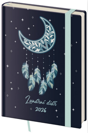 Týdenní diář B6 Lunární Luna s gumičkou - Reklamnepredmety
