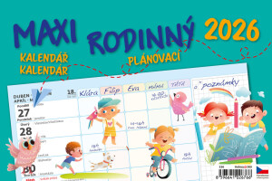 Kalendář MAXI RODINNÝ plánovací kalendář - Reklamnepredmety