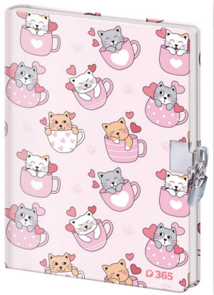 Památník 13x18 cm se zámkem - Cats - Reklamnepredmety