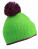 MB7964 Pompon Hat with Contrast Stripe - MB7964_Lime-(Light)-Green_Dark-Purple - variant Ls 1000129088