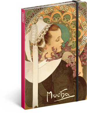 NOTIQUE Notes Alfons Mucha – Vres, čistý, 13 x 21 cm - Reklamnepredmety