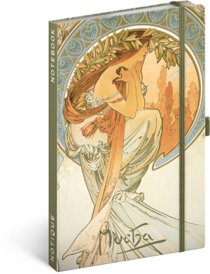 NOTIQUE Notes Alfons Mucha – Poezie, linkovaný, 13 x 21 cm - Reklamnepredmety