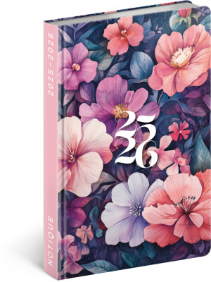 NOTIQUE 18měsíční diář Petito - Kytica 2025/2026, 11 x 17 cm - Reklamnepredmety
