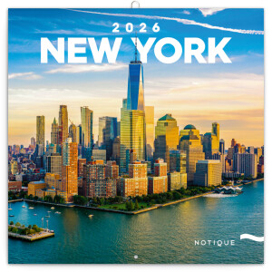 NOTIQUE Poznámkový kalendář New York 2026, 30 x 30 cm - Reklamnepredmety