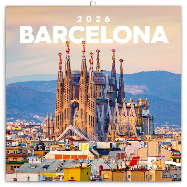 NOTIQUE Poznámkový kalendář Barcelona 2026, 30 x 30 cm