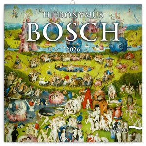 NOTIQUE Poznámkový kalendář Jeronymus Bosch 2026, 30 x 30 cm - Reklamnepredmety