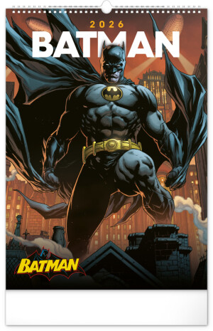 NOTIQUE Nástěnný kalendář Batman Dark 2026, 33 x 46 cm - Reklamnepredmety