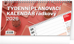 NOTIQUE Stolní kalendář Plánovací řádkový CZ 2026, 25 x 12,5 cm - Reklamnepredmety