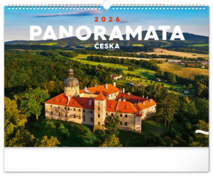 NOTIQUE Nástěnný kalendář Panoramata Česka 2026, 48 x 33 cm - Reklamnepredmety